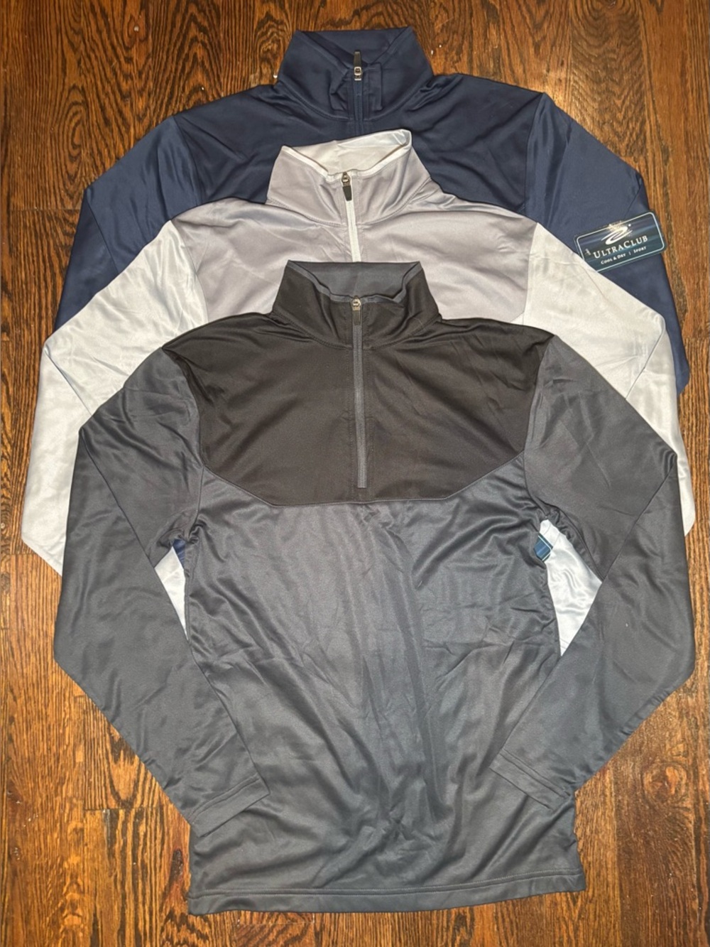 Unisex 3 Pack Quarter-Zip Performance Pullover